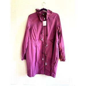 NWOT LOGO Instant Chic Purple Drawstring Coat Small